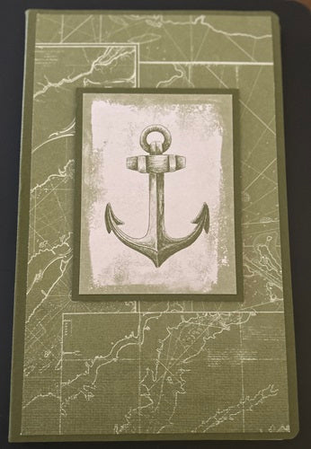 Decorated 5 x 7 Refillable Notepad - Anchor