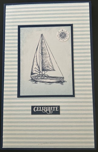 Decorated 5 x 7 Refillable Notepad - Sailboat