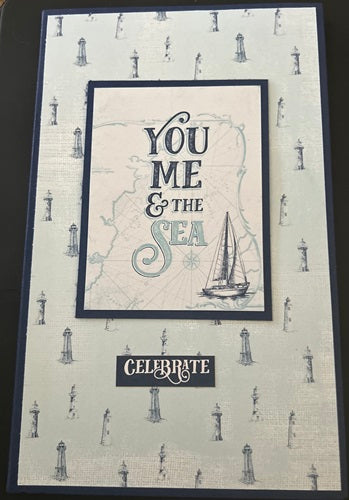 Decorated 5 x 7 Refillable Notepad - You, Me, and the Sea