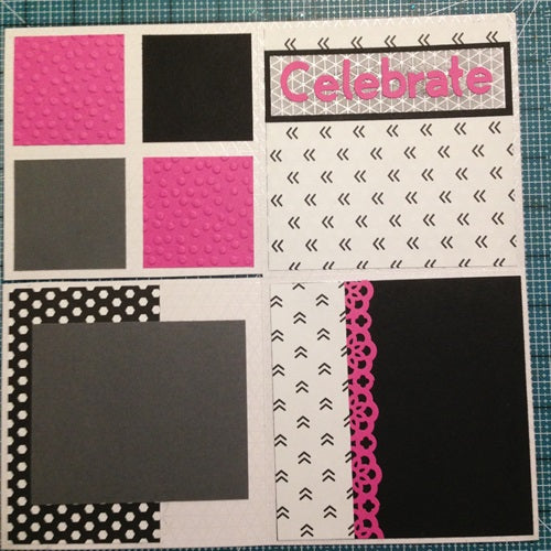 Pink Trimmed For You Fold Out Scrapbook