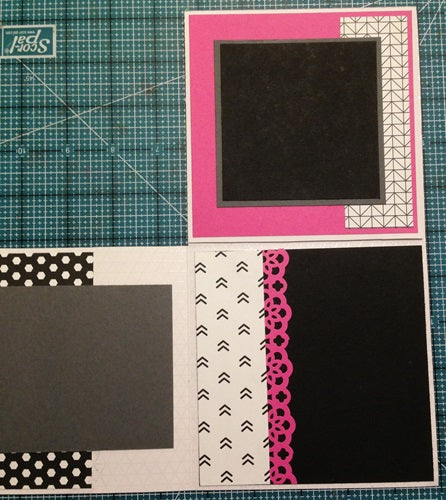 Pink Trimmed For You Fold Out Scrapbook
