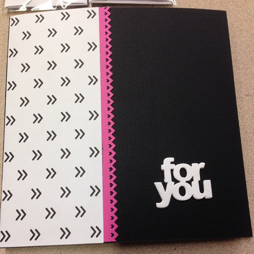 Pink Trimmed For You Fold Out Scrapbook