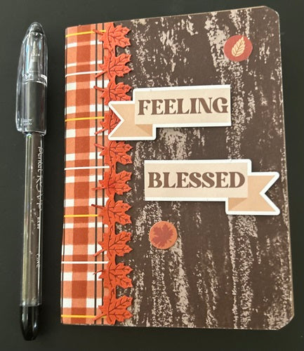 Decorated Craft Lined Book - Feeling Blessed