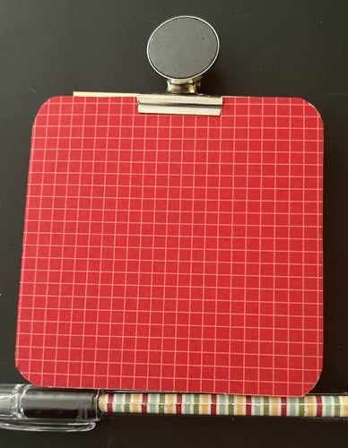 Decorated Coaster Board Stripes w Post It Notes