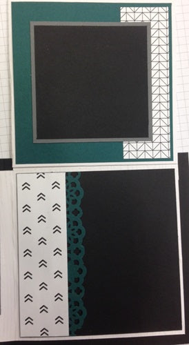 Green Trimmed For You Fold Out Scrapbook