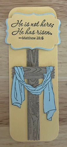 Cross Bookmark - Lt Blue