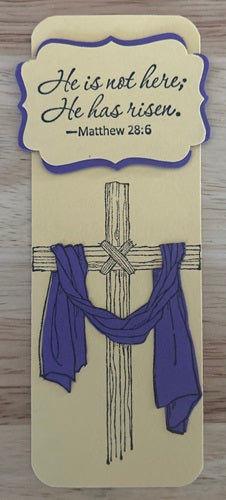 Cross Bookmark - Purple Ribbon