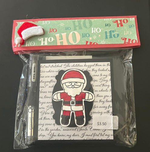 Decorated Post It Notes Santa