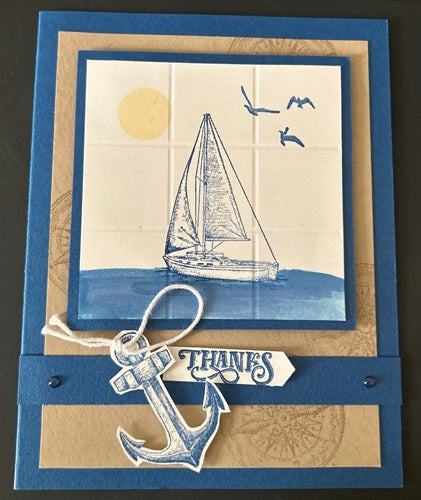 Cards - Thanks - Sailboat